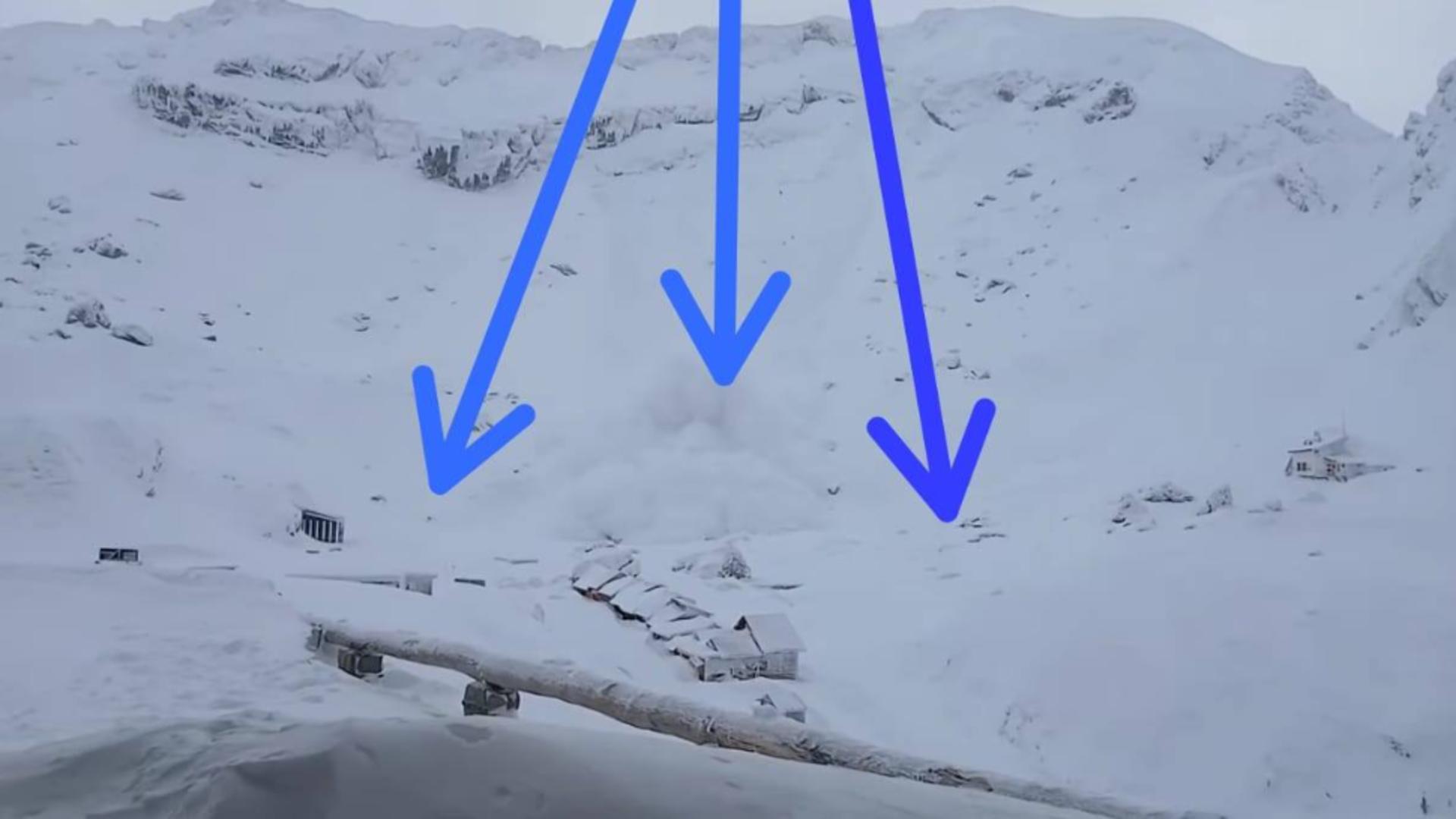 AVALANȘĂ de mari dimensiuni în Munții Făgăraș, zona Bâlea Lac! Doi schiori au declanșat-o accidental – FOTO&VIDEO