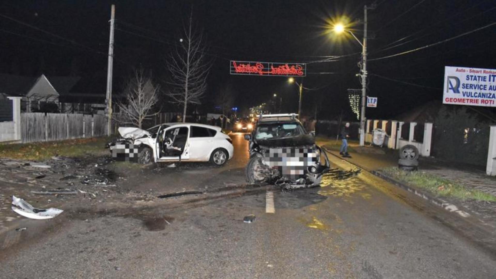 Accident grav în Roman: șase persoane, inclusiv doi minori, printre victime după o coliziune între trei mașini