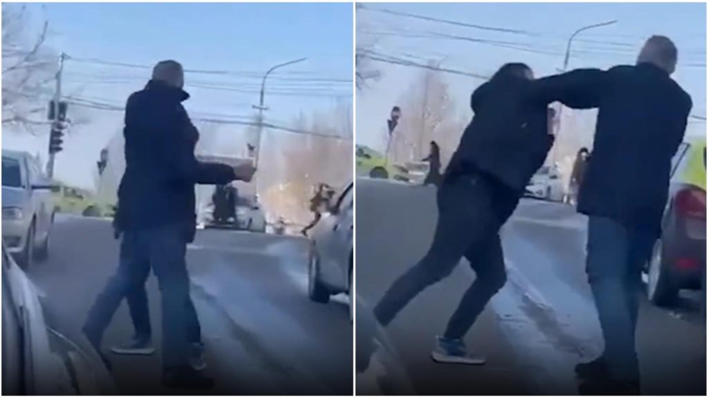 Bătaie în trafic. Doi șoferi din Botoșani și-au împărțit pumni și picioare-VIDEO