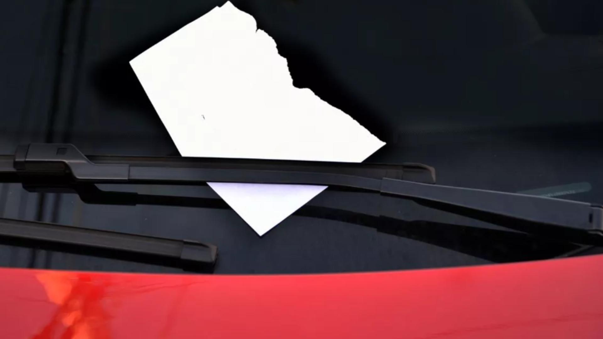 Hoții nu mai sparg mașina, te păcălesc. „Biletul pe lunetă”, trucul care te scoate din mașină