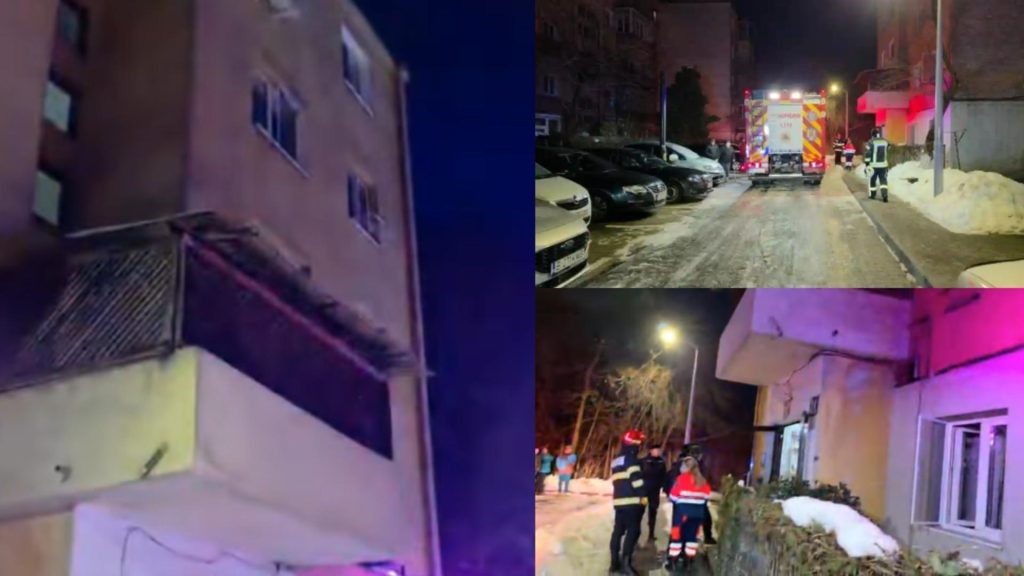 Explozie puternică într-un bloc din Alba Iulia. Doi oameni sunt grav răniți-FOTO/VIDEO