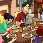 TEST IQ pentru genii. O cină în familie ascunde o eroare evidentă. O poți observa?