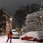 Stockholm sub zăpadă: suedezii merg cu schiurile pe străzile din oraș