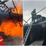 Incendiu de proporții într-o gospodărie din Olt, provocat de o lumânare lăsată nesupravegheată. Pompierii s-au luptat patru ore cu flăcările