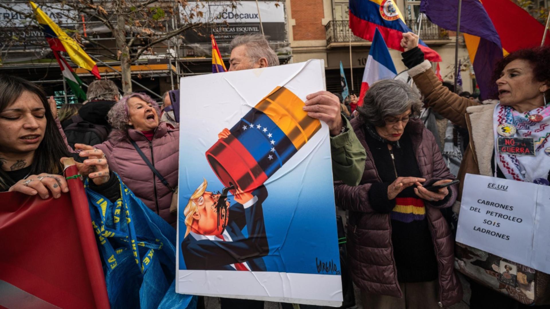 Spania se revoltă împotriva lui Trump. Mii de manifestanți în stradă, denunță o „agresiune imperialistă” după capturarea lui Maduro. VIDEO-FOTO