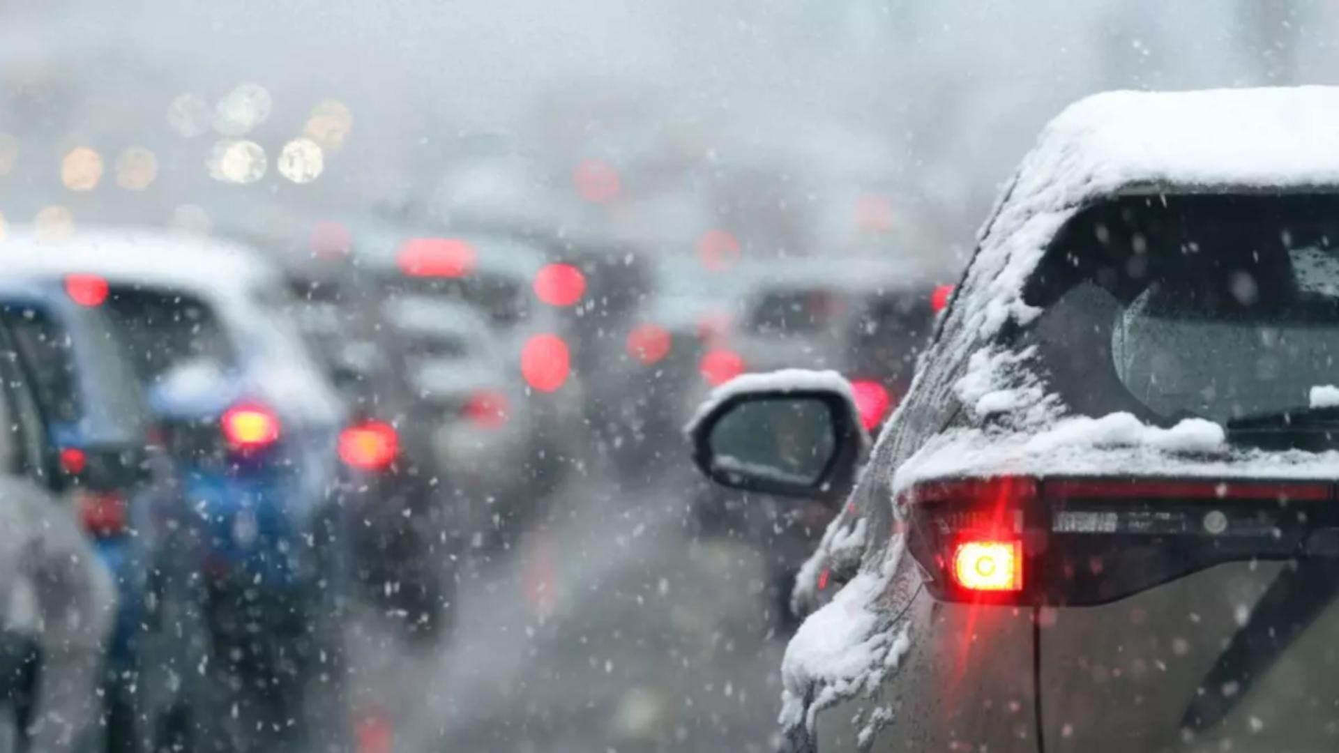 Trafic infernal pe DN1, la intrarea în București Cozile se întind pe câțiva kilometri