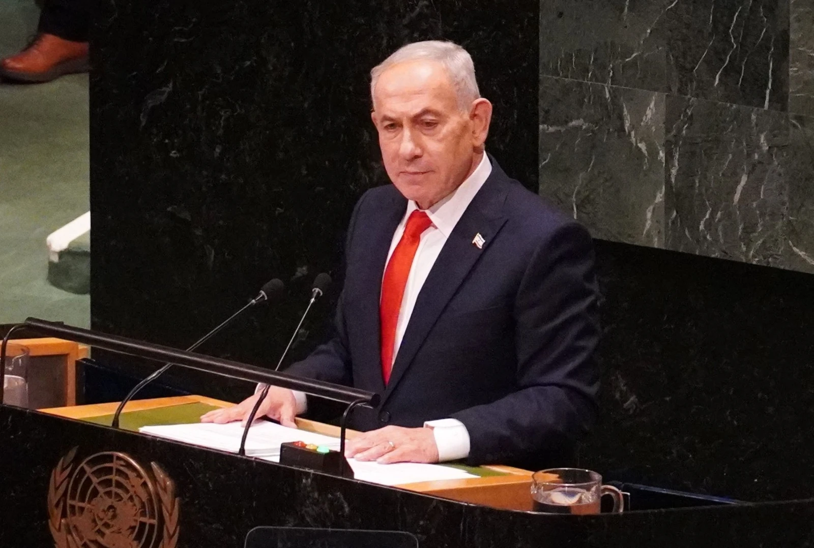 Tensiuni uriașe la Adunarea Generală ONU. Delegații au părăsit sala în timpul discursului lui Netanyahu. ”Dacă mai există lași, să părăsească sala”