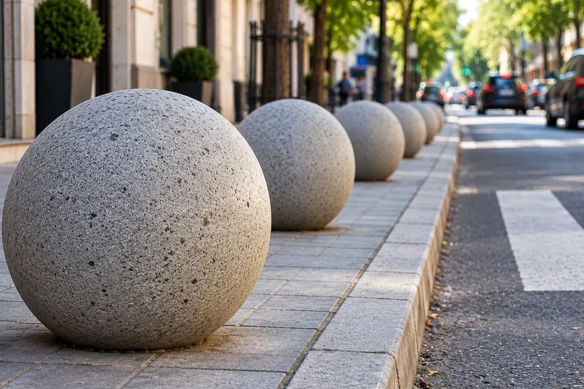 De ce sunt puse bile de beton pe trotuare? Nu sunt simple decorațiuni! Rolul important pe care puțini oameni îl cunosc